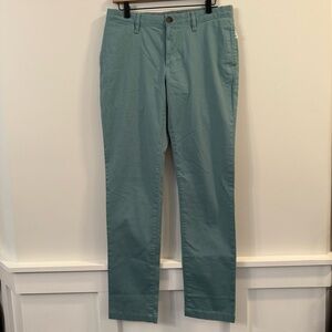 Men’s new 14th & Union Green Classic Design chino pants size 32W x 32L
